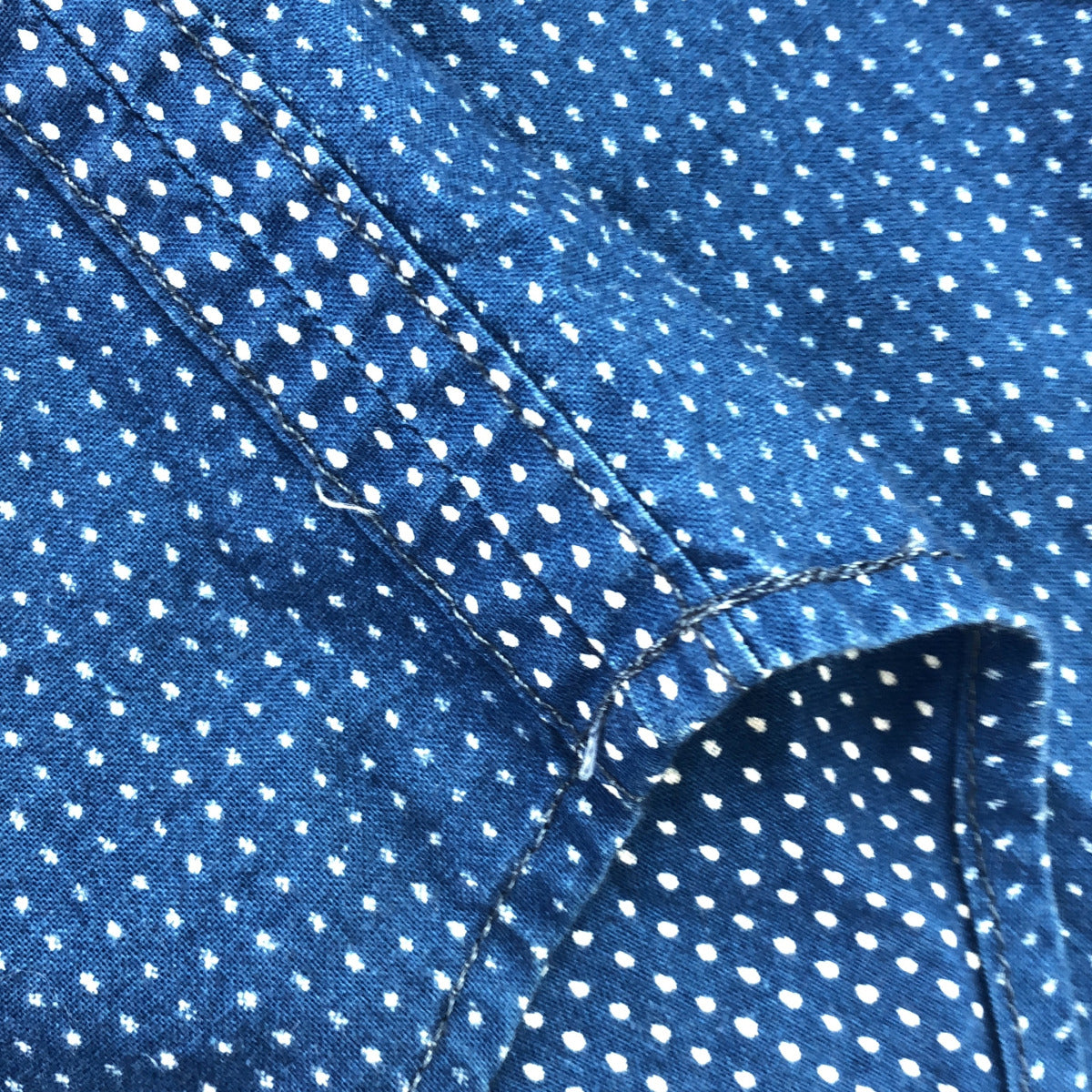 Porter Classic ポータークラシック インディゴ コットン 刺し子 SASHI DOT PONCHO TEE ポンチョ トップス