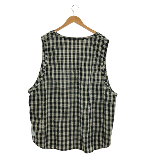 Porter Classic ポータークラシック ブラック×ホワイト コットン PALAKA PULLOVER VEST/パラカプルオーバーベスト トップス