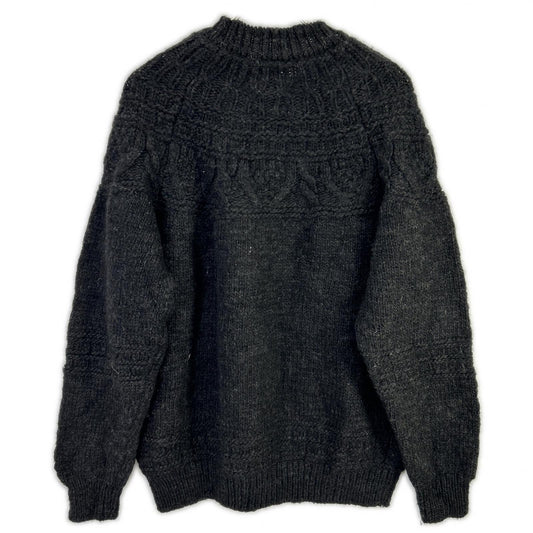 BATONER バトナー BN-21FM-054 ブラック SPREAD ALAN CREW NECK アランクルーネックニット トップス
