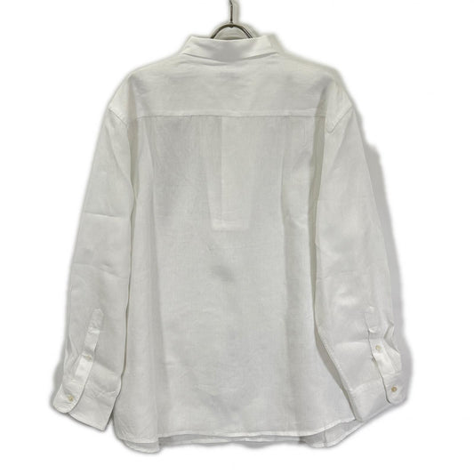Loro Piana ロロピアーナ MAA8675 ホワイト リネン100 プルオーバー長袖シャツ トップス