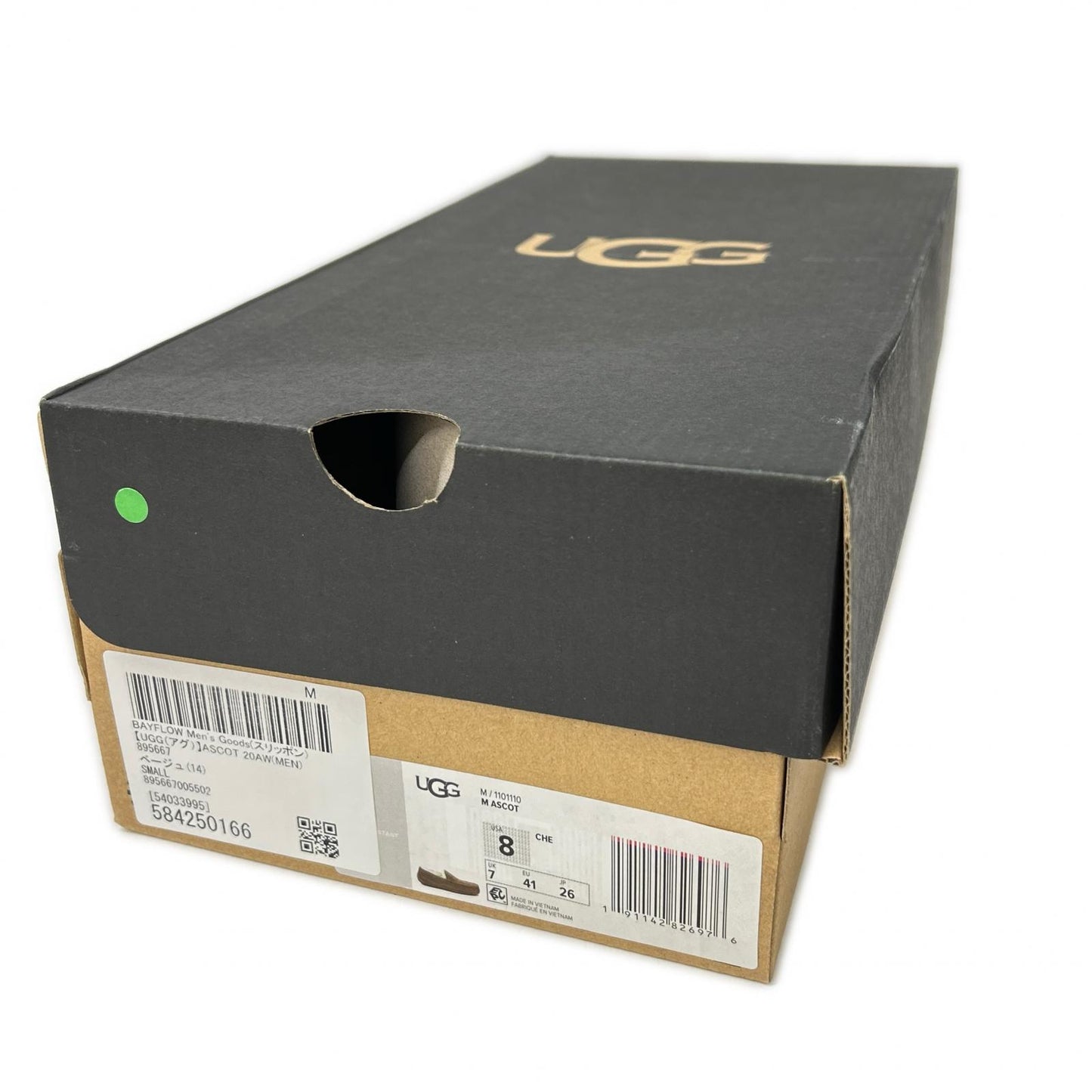 UGG アグ 【新品同様】1101110 M ASCOT アスコット ムートン モカシン シューズ シューズ