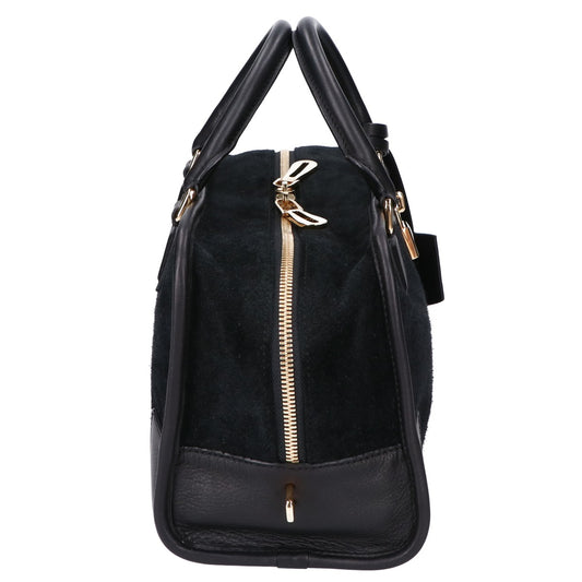 LOEWE ロエベ スエード x スムースレザー アマソナ28 ハンドバッグ