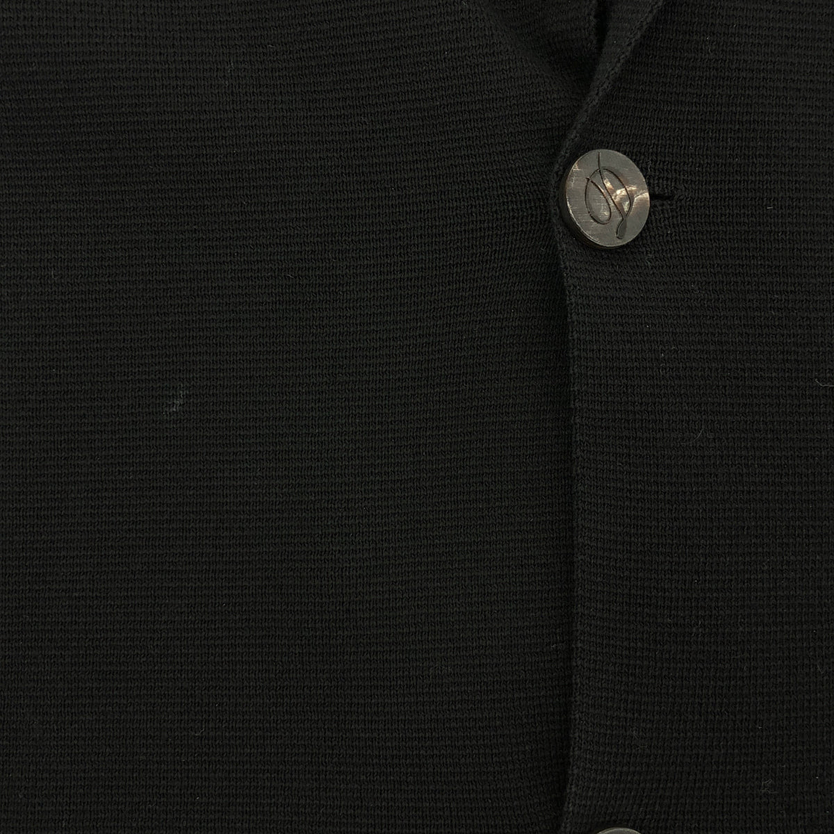 Drumohr ドルモア Black Cotton Milano Rib Knit 2B Tailored Jacket Tops