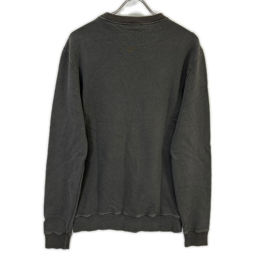 SAINT LAURENT PARIS サンローランパリ 569259 YBHA2 フェードグレー コットン YSLロゴプリント クルーネック スウェットプルオーバー トップス