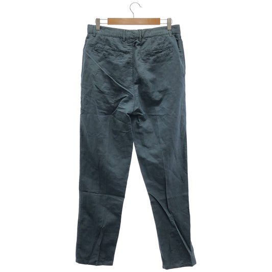 BRUNELLO CUCINELLI ブルネロクチネリ ブルー コットンリネン ギャバジン センターシームパンツ ボトムス