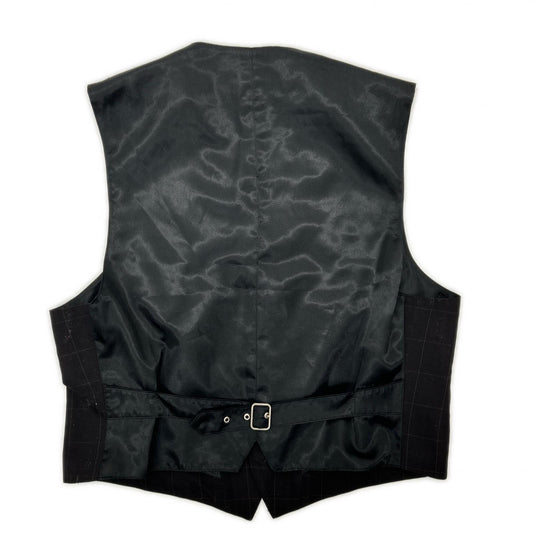 JeanPaulGAULTIER ゴルチエ ブラック ウィンドペーンチェック ジレ/ベスト ベスト