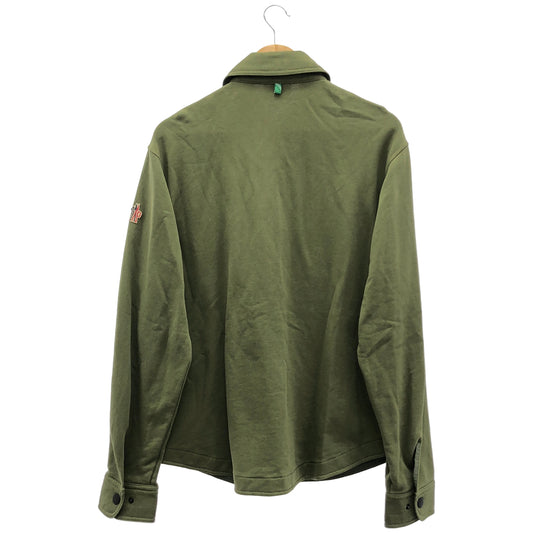 MONCLER モンクレール 【GRENOBLE】22年製 CAMICIA カーキ コットン ロゴワッペン ボタンシャツジャケット トップス