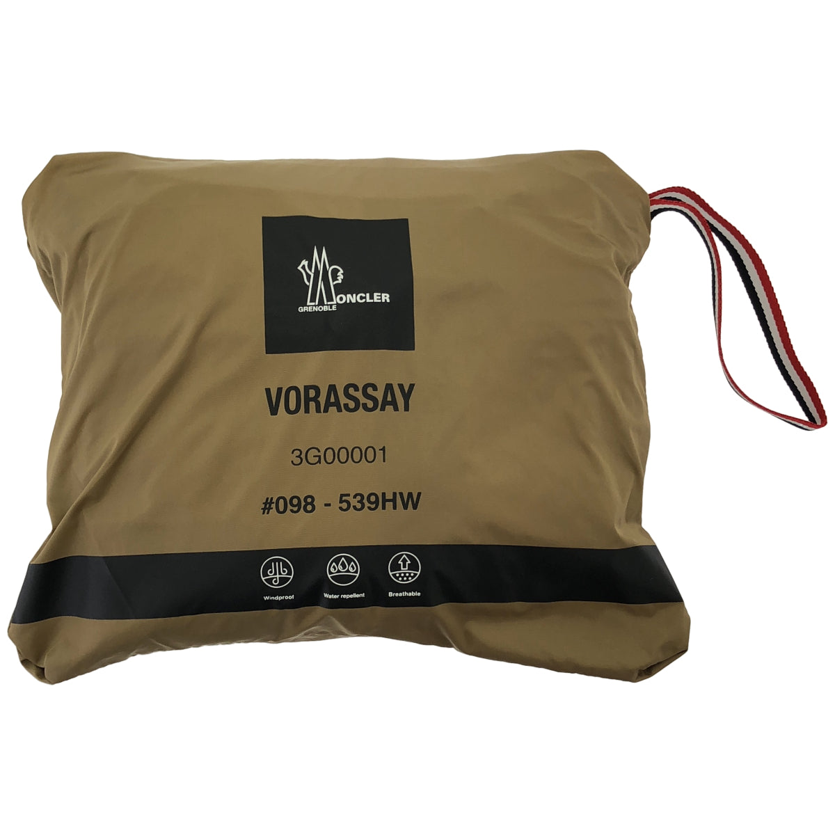 MONCLER モンクレール 【GRENOBLE】23SS VORASSAY Beige Nylon DAY-NAMIC Rubber Logo Hooded Packable Poncho Tops