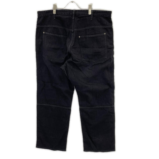 MAISON EUREKA メゾンエウレカ 181 EASY BIGGY JEANS ブラック コットン ジップフライ ワイドシルエットストレートデニムパンツ ボトムス