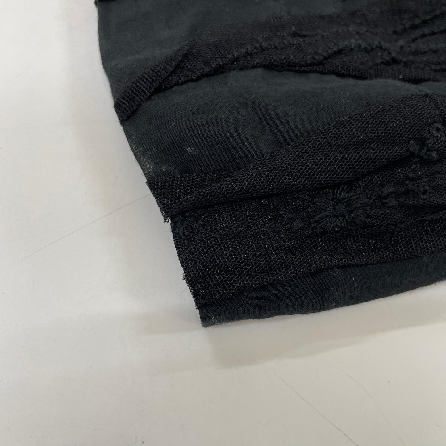 yohjiyamamoto ヨウジヤマモト FB-J02-023 ブラック レース フロントスナップボタン シャツジャケット トップス