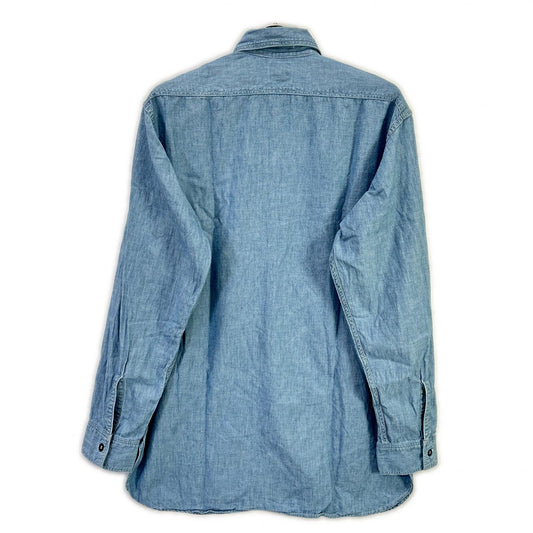 orslow オアスロウ vintage fit ブルー ワークシャンブレーシャツ ユーズド加工 トップス