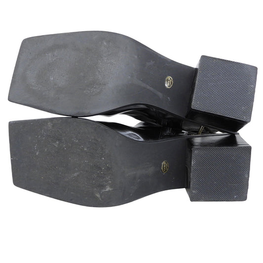 Ameri アメリ 美品 MEDI SCOOP OUT SHORT BOOTS シューズ レディース 黒 ブラック M シューズ