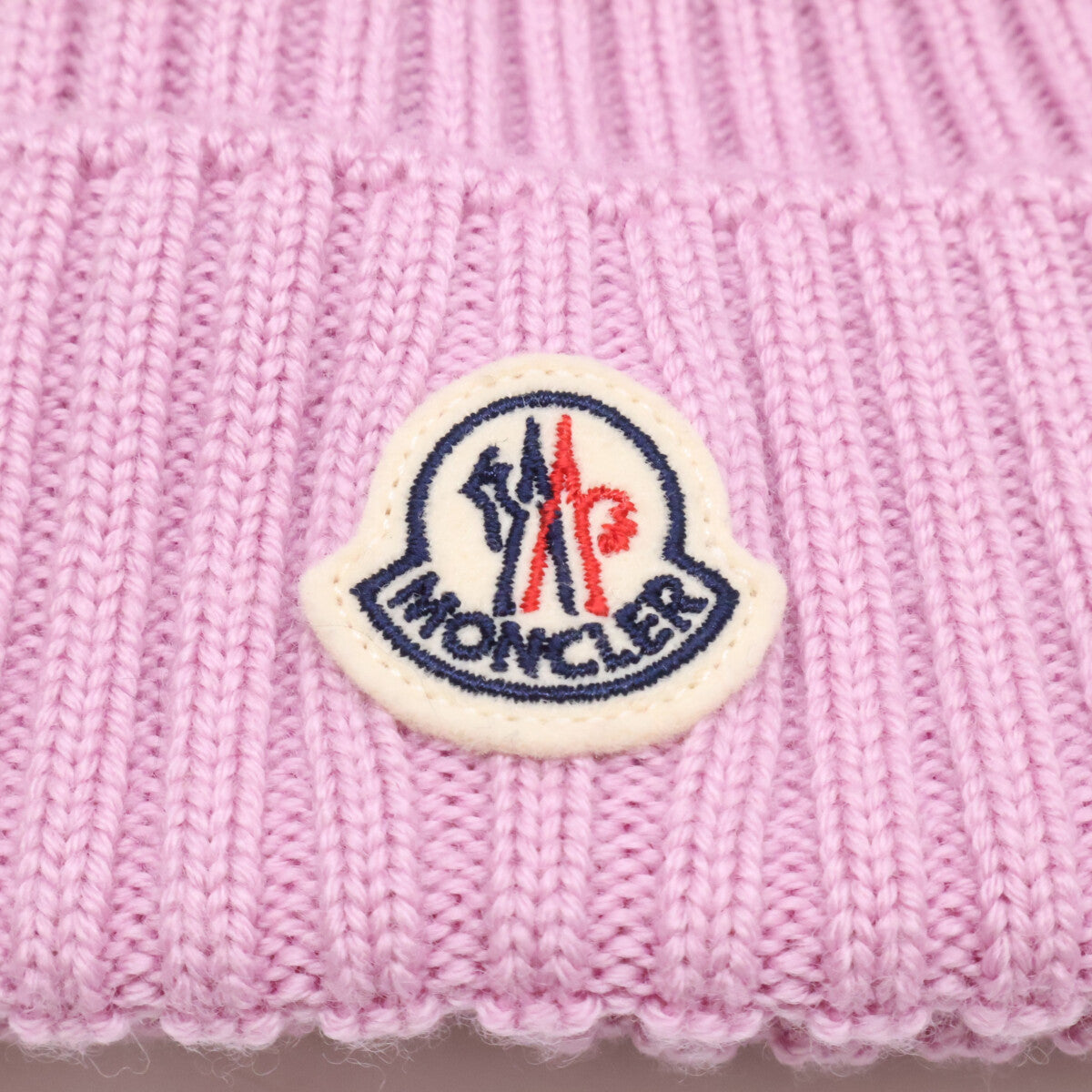 MONCLER モンクレール 【美品/国内正規】24年製 K29543B00011 M1131 BERRETTO TRICOT ロゴワッペン ポンポン ニット帽 帽子