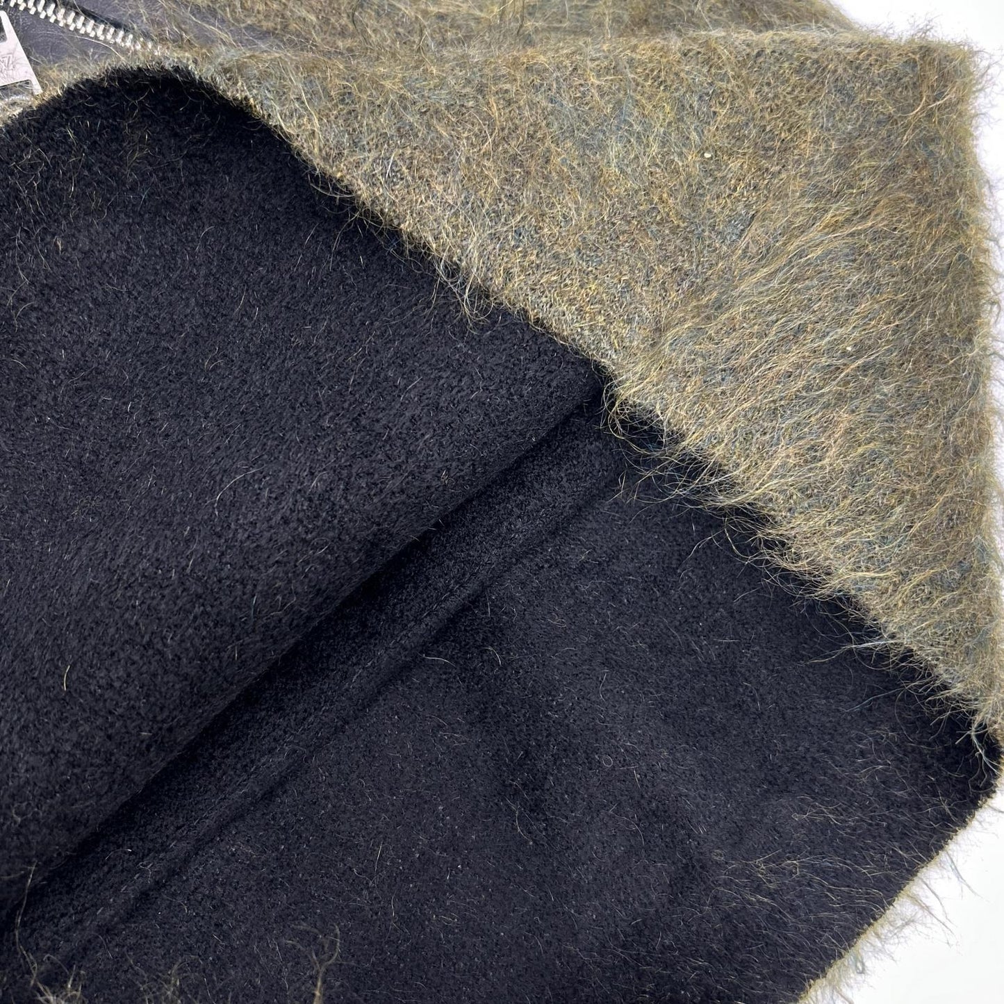 LOUIS VUITTON ルイヴィトン 12年製 RW122A F2K D04OBK グリーン×ブラック モヘア タートルネック ノースリーブ ワンピース ワンピース