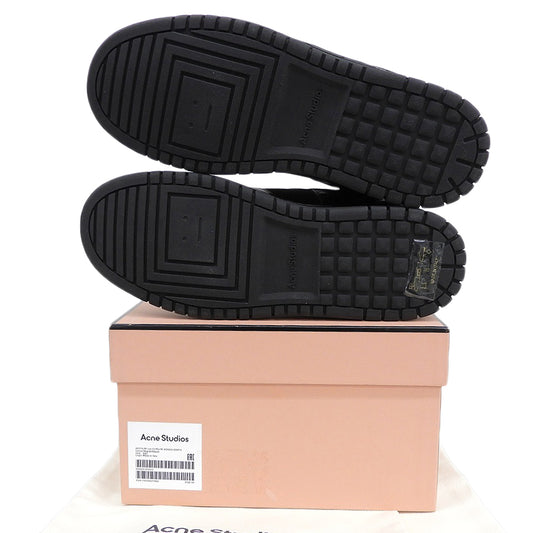 ACNE STUDIOS アクネ ストゥディオズ 新品同様 08STHLM LOW ES MIX M スエード ローカットスニーカー レディース ブラック 25.5cm BD0220 シューズ