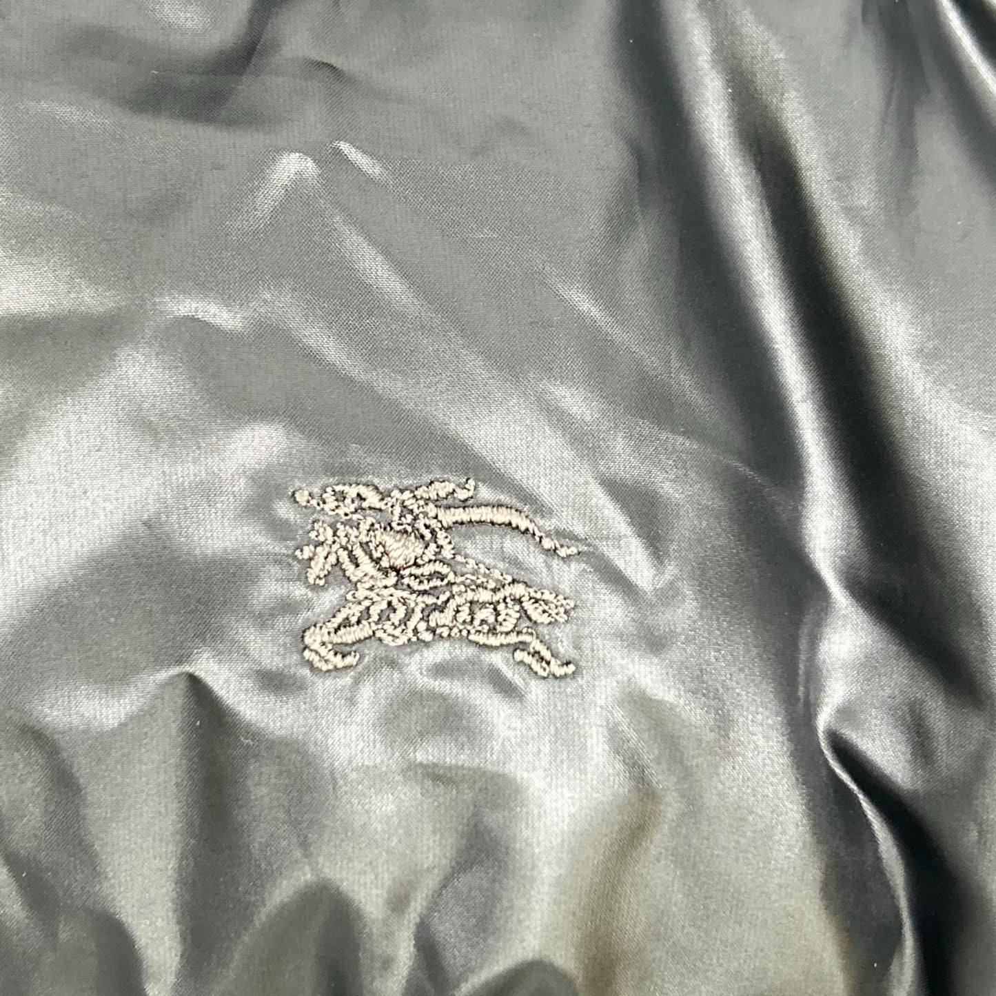 Burberry Blue Label BURBERRY BLUE LABEL E1F07-463-09 Black×Khaki nylon reversible down jacket jacket