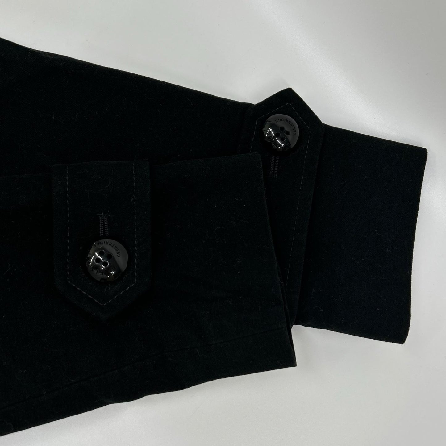 BLUE LABEL CRESTBRIDGE BLUE LABEL CRESTBRIDGE 55A31-455-09 Black double-breasted velvet trench coat coat