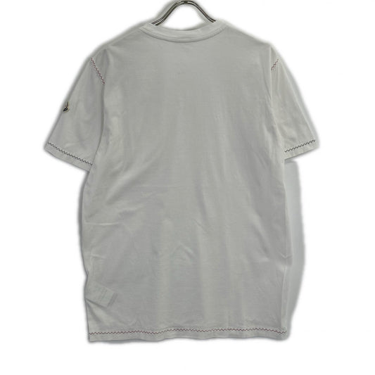 MONCLER モンクレール 22SS ホワイト SS T-SHIRT トリコロールステッチデザインTシャツ トップス
