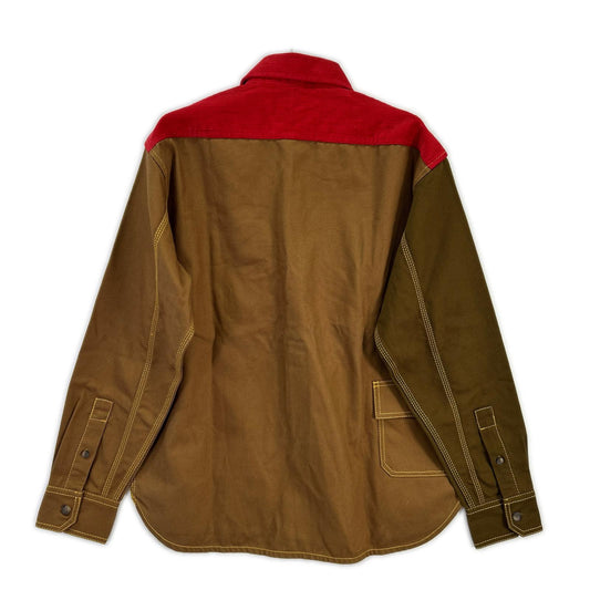 carhartt カーハート 【×MARNI】CUMU031301UTX004 ブラウン×レッド コーデュロイカラー マルニ ロングスリーブ オーバーシャツ トップス