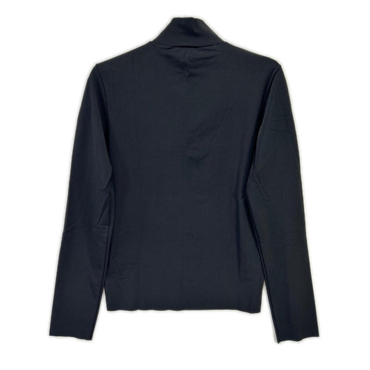 PRADA プラダ 21年製 UJL188 ブラック トライアングルプレート ジオメトリック ストレッチ カットソー トップス