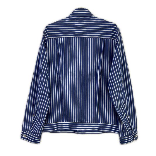 sacai サカイ 21年製 21-02493M ブルー×ホワイト ストライプ ロングスリーブ ボタンシャツ トップス