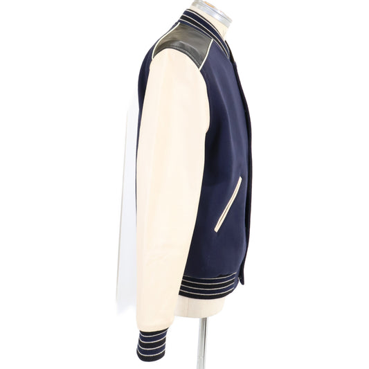 CELINE セリーヌ 【美品/国内正規】2V56D896C アームレザー切替 クラシックテディジャケット ジャケット
