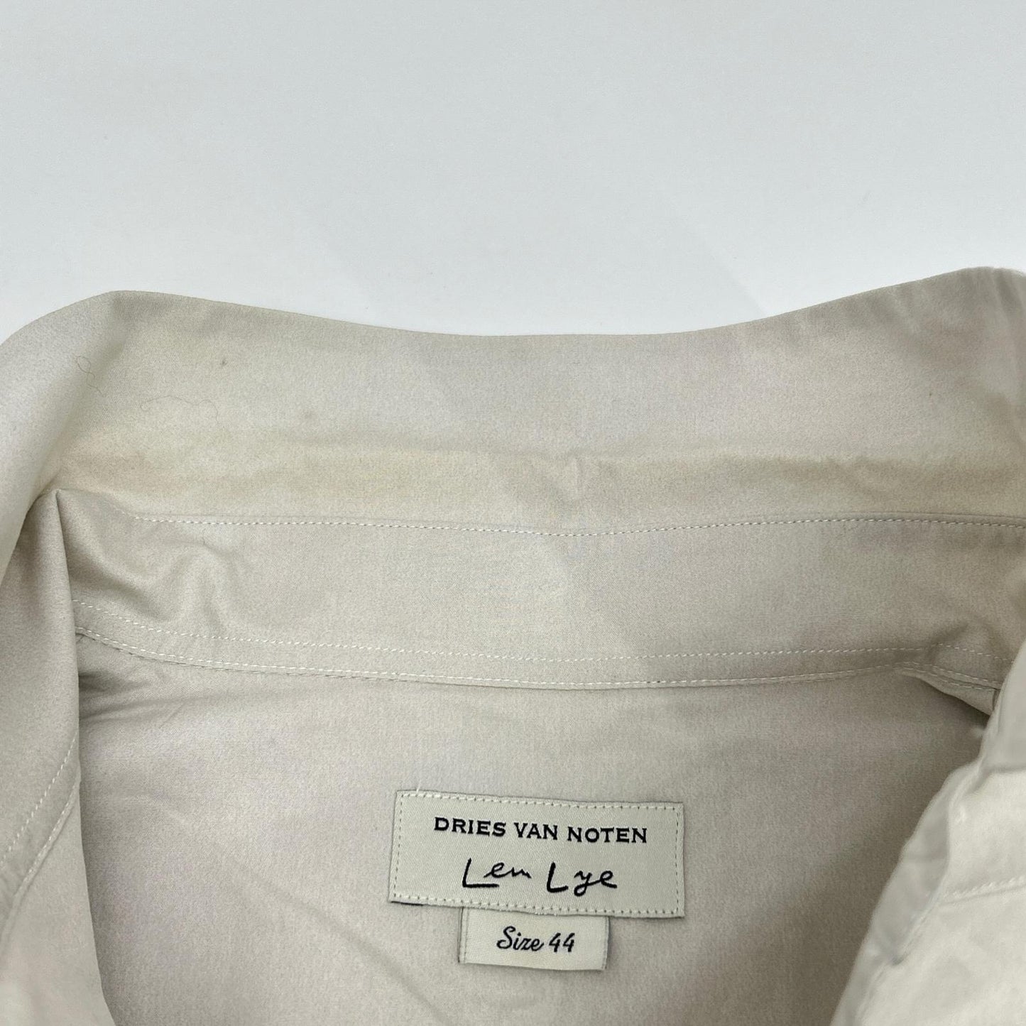 DRIES VAN NOTEN ドリスヴァンノッテン 【×Len Lye】ホワイト×ブラック パームツリー ショートスリーブボタンシャツ トップス