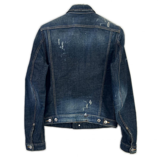 DSQUARED2 ディースクエアード S71AM0500 インディゴ ダメージ加工 デニムジャケット ジャケット