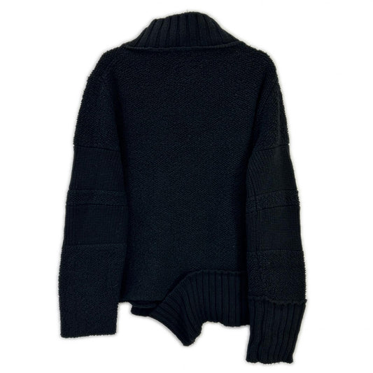 sacai サカイ 20年製 20-02403M ブラック ドッキング ニット プルオーバー トップス