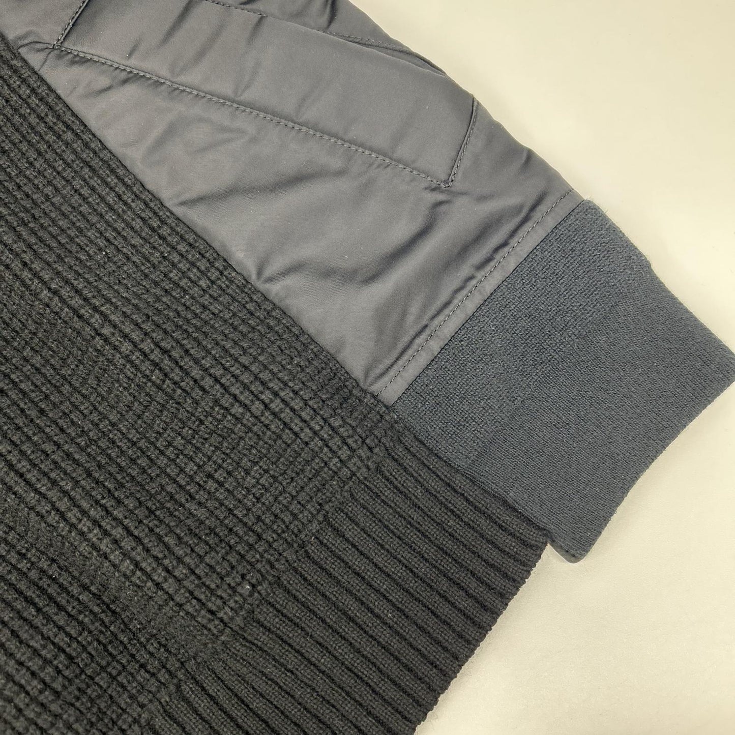 sacai サカイ SCM-031 ブラック Wool Knit Pullover/ドッキングニットセーター トップス