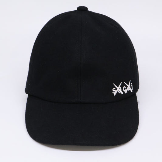 sacai サカイ x KAWS カウズ 【美品】21AW 21-0289S Melton cap メルトンキャップ 帽子