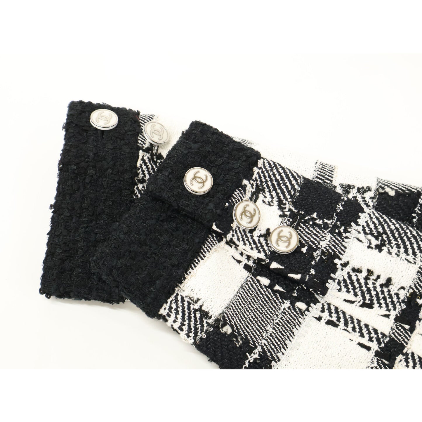 CHANEL シャネル 【美品/国内正規/23SS】P74407V65893 ココマークボタン ツイード ノーカラージャケット ジャケット
