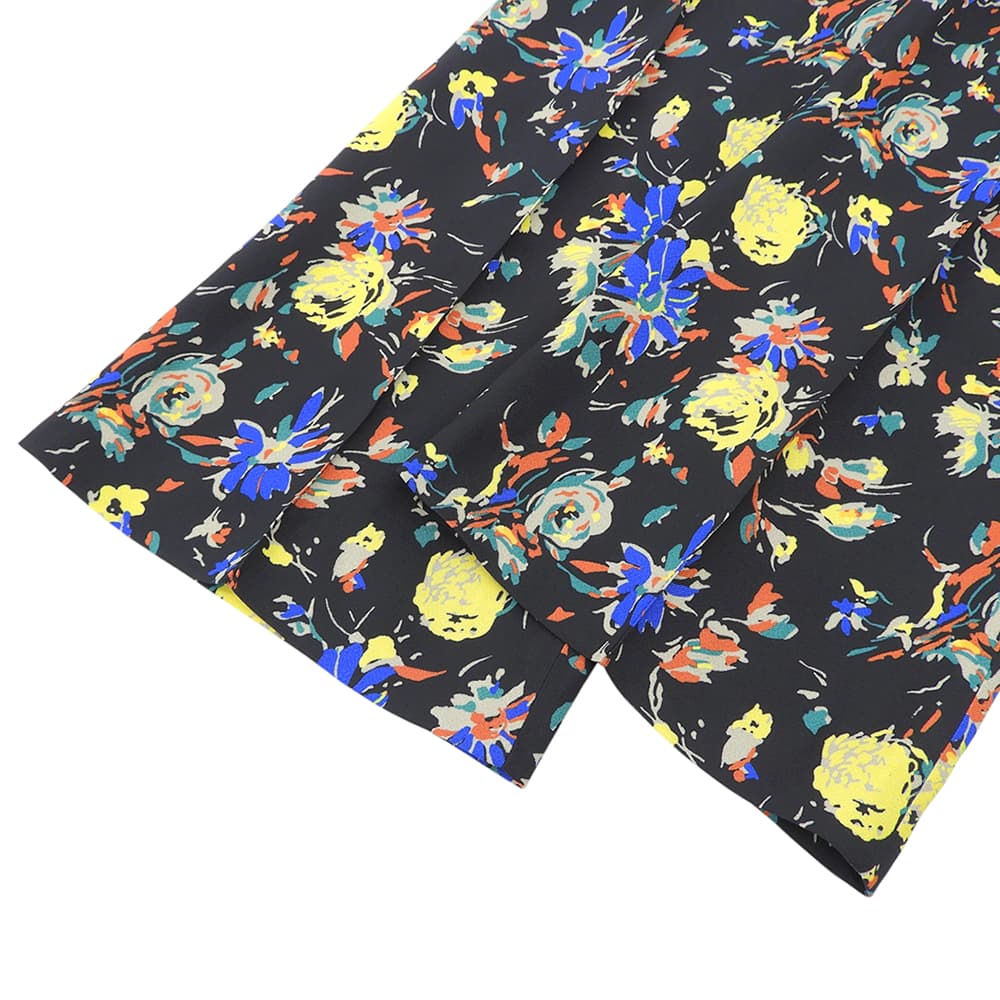 ETRO エトロ 総柄 センターシム フレアパンツ ボトムス レディース ブラック 38 ボトムス