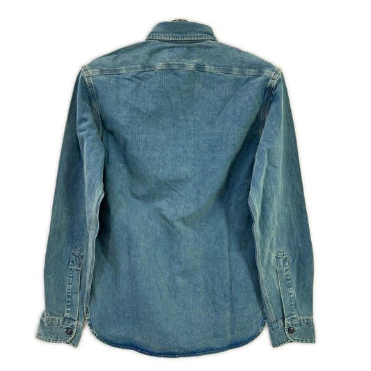 RRL ダブルアールエル MNRRWOV16820282 ウォッシュ加工 インディゴ染め コットン ヘリンボーン ツイル ワークシャツ トップス
