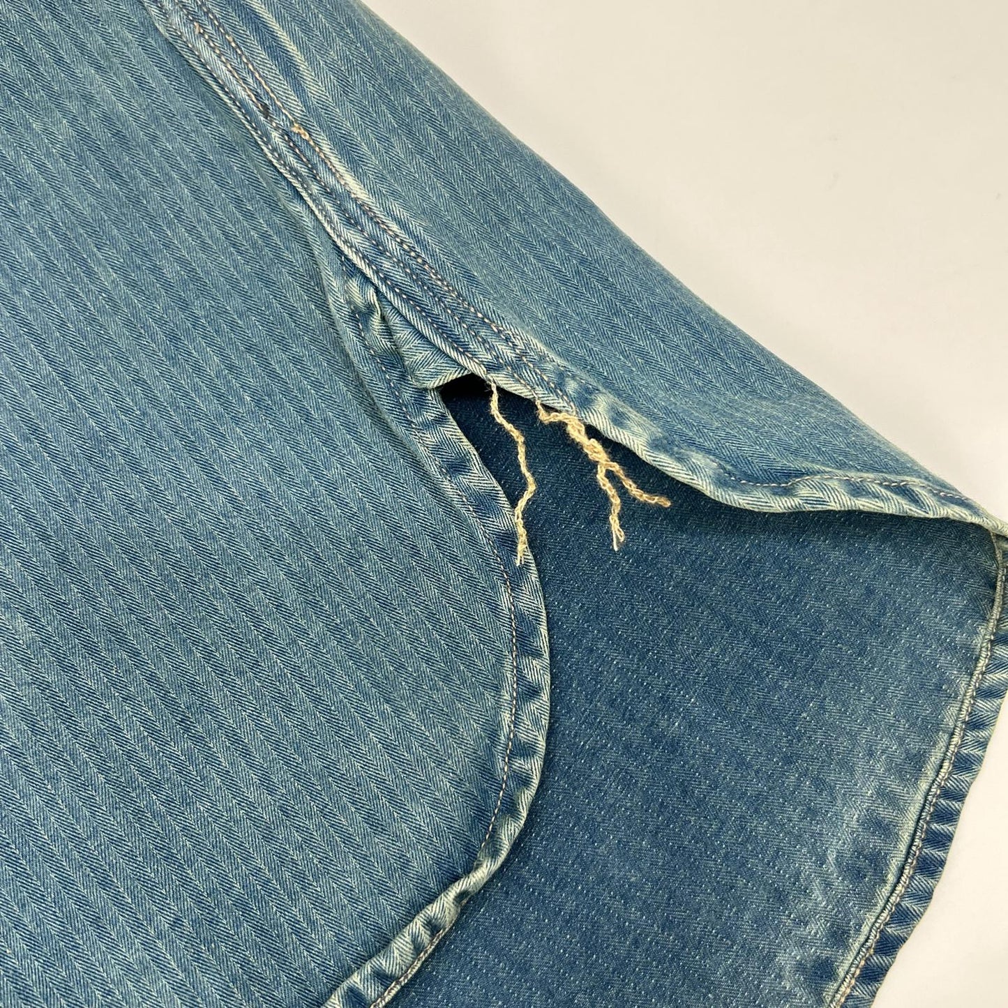 RRL Double RL MNRRWOV16820282 Washed Indigo-Dyed Cotton Herringbone Twill Work Shirt Tops