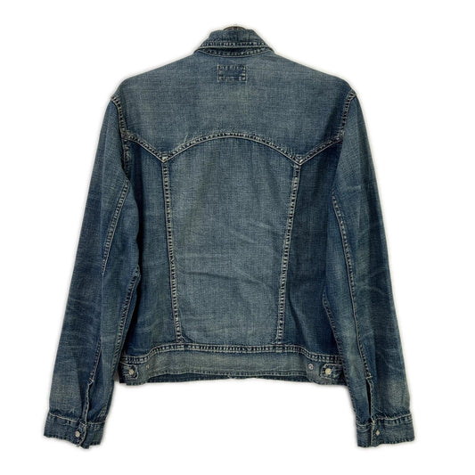 RRL Double RL 782891663001 Pure Indigo-Dyed Cotton Hewson Indigo Denim Western Jacket/Jacket