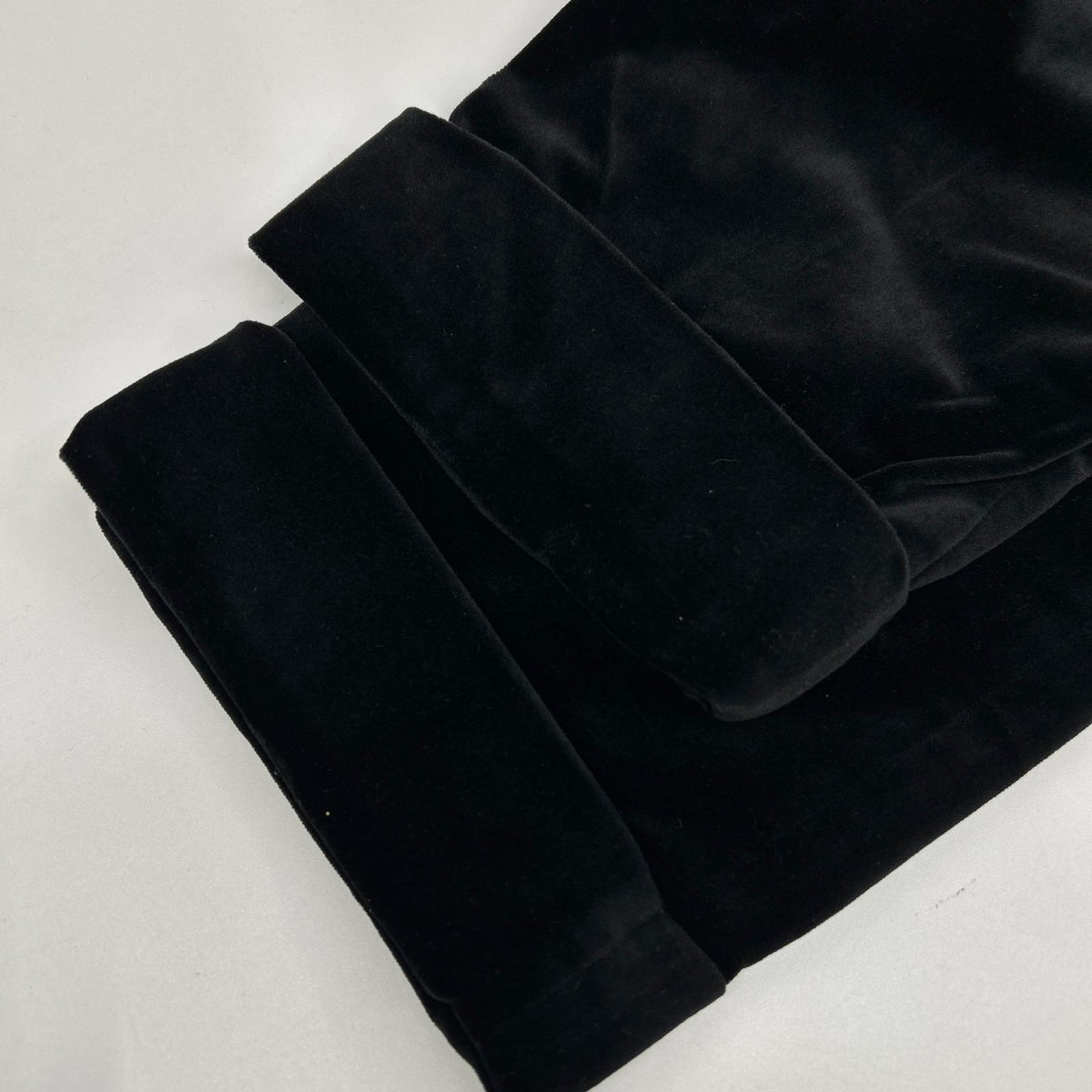 RalphLauren PURPLE LABEL ラルフローレン パープルレーベル 798728082001 イタリア製 ブラック センタープレス ベルベットテーパードスラックス ボトムス