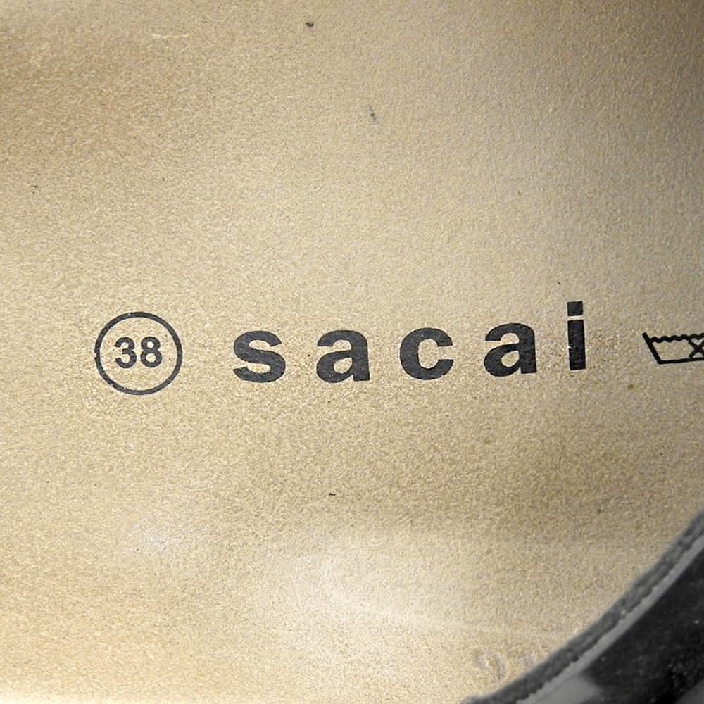 sacai サカイ ダブルストラッププラットフォームサンダル シューズ レディース ブラック 38 00163 シューズ