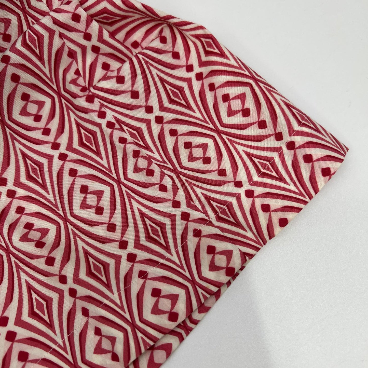 Chloe Chloé Red Cotton All-Over-Pattern Front-Button I-Line Dress