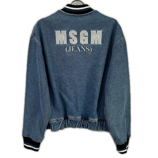 MSGM エムエスジーエム 18AW 2541MDH44L インディゴ バックロゴ デニムブルゾン ジャケット