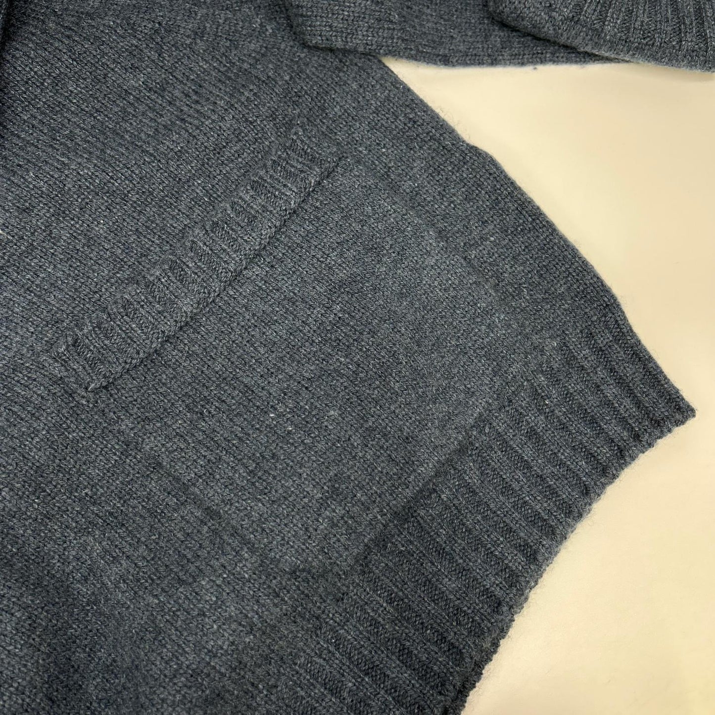 CELINE セリーヌ 2A52B384D ブルー カシミヤ100 エディ期 OPEN-COLLAR SWEATER オープンカラープルオーバーニット トップス
