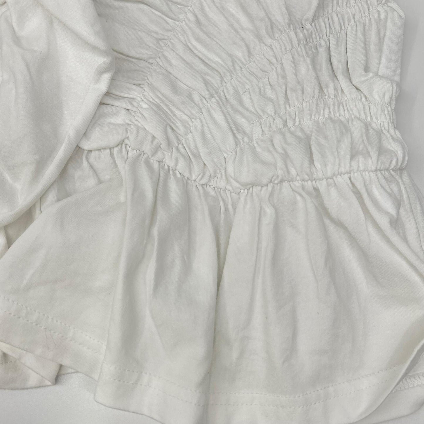 Cecilie Bahnsen セシリーバンセン 25SS 424RTW11002 ホワイト ACE TOP デザインギャザーTシャツ トップス