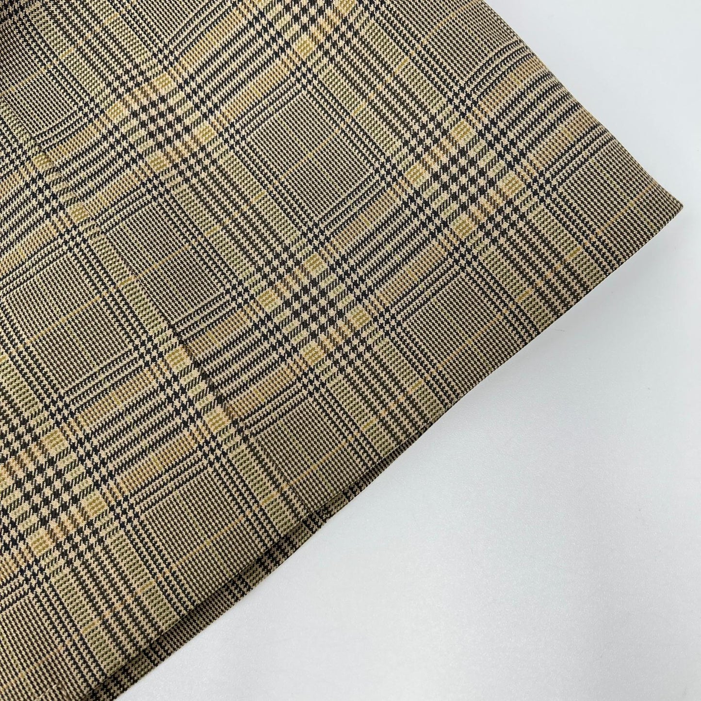 Diagram ダイアグラム 【美品】0323357353 グレンチェック ダブルブレスト ノーカラーロングジレ2/ ベスト