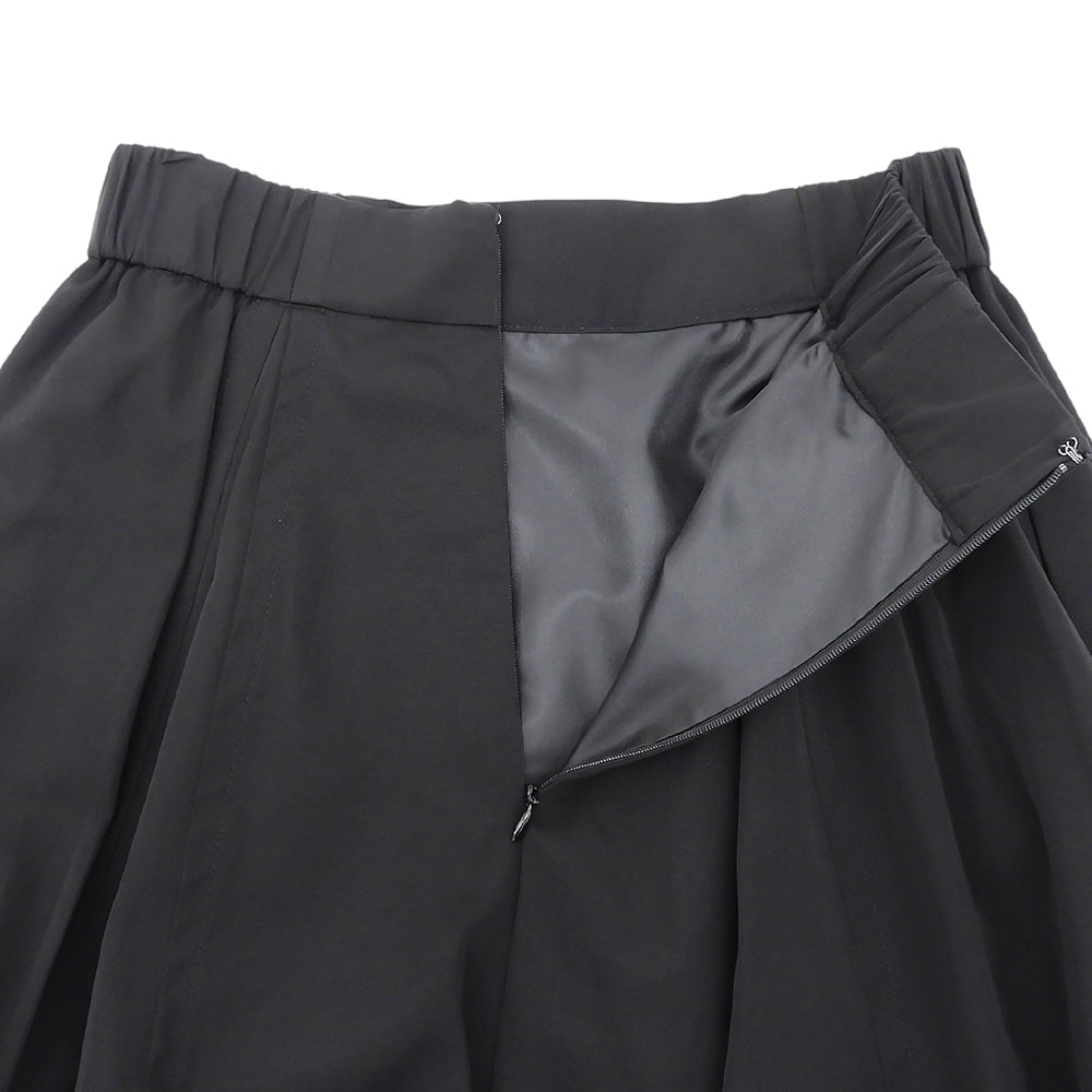 Grace Class グレースクラス 美品 サイドギャザー グログラン フレアスカート レディース コットン混 ブラック 38 0223121104 スカート
