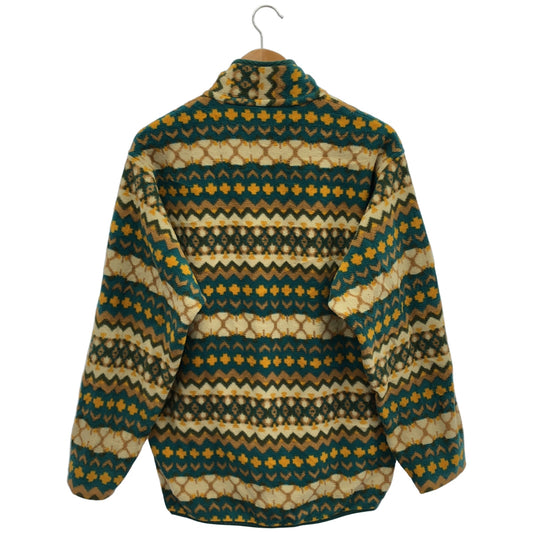 Patagonia パタゴニア 15年製 25450 グリーン×マルチカラー メキシコ製 ライトウェイトシンチラスナップTプルオーバー フリースプルオーバー トップス