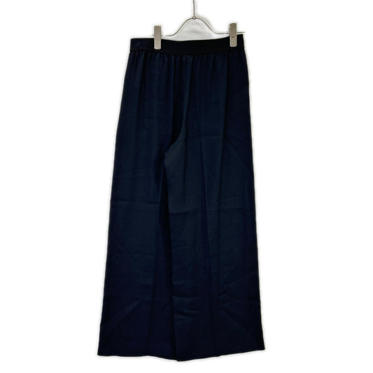 HERMES エルメス 24SS 4H0432DF ブラック レーヨンシルク 1タックワイドパンツ ボトムス