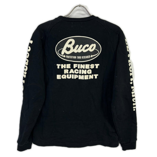 THE REAL MCCOY'S ザリアルマッコイズ 【Buco】ブラック パデッドレーシングスウェットシャツ トップス