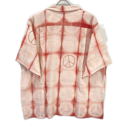 story mfg. ストーリーエムエフジー 26SS ピンク Greetings Shirt Pink Peace Clamp コットンリネンシャツ トップス
