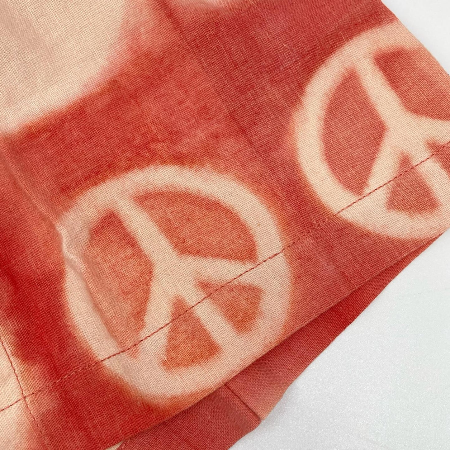 story mfg. 26SS Pink Greetings Shirt Pink Peace Clamp Cotton-Linen Shirt