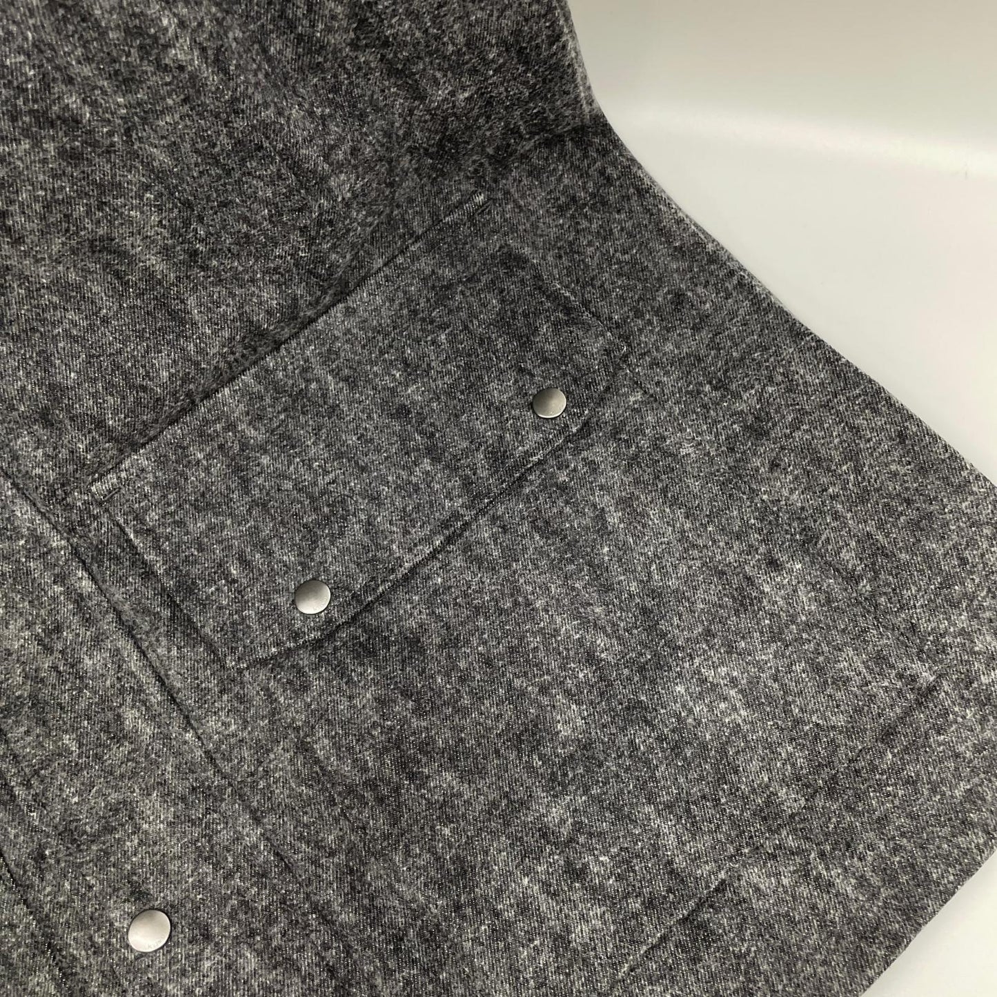 kiivu キフ ブラック×グレー HUNTING JACKET - Color Denim + Needle - ジャケット